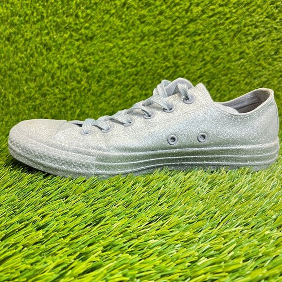 Converse Chuck Taylor All Star Low Womens Size 8 Silver Athletic Shoes Sneakers - Picture 2 of 10